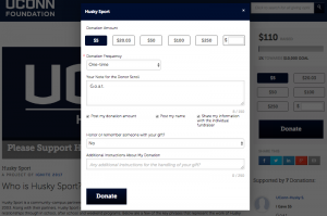 Image of donation options
